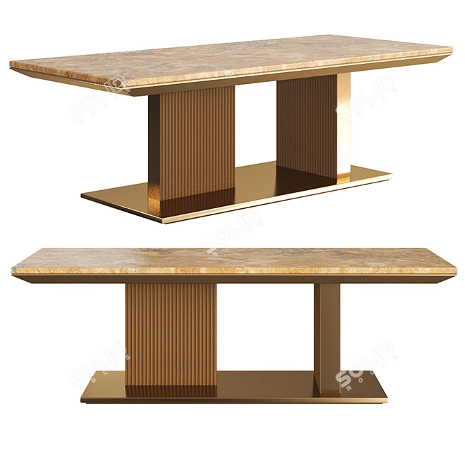 Luigi Volpi Rectangular Living Table 3D model image 5