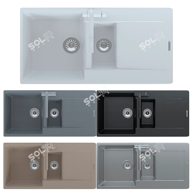 Elegant Reginox AMSTERDAM 15 Sink 3D model image 2