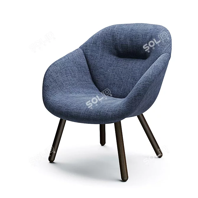 Modern Armchair: HAY AAL 82 Soft 3D model image 2