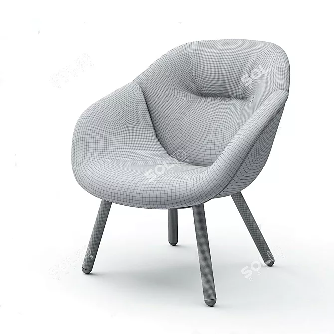 Modern Armchair: HAY AAL 82 Soft 3D model image 5