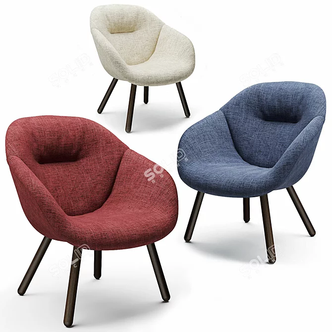 Modern Armchair: HAY AAL 82 Soft 3D model image 6