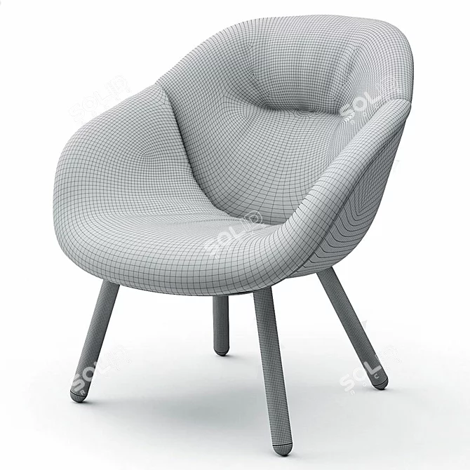 Modern Armchair: HAY AAL 82 Soft 3D model image 10