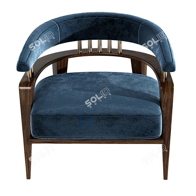 Elegant Upholstered Chair: Rozzoni 3D model image 4