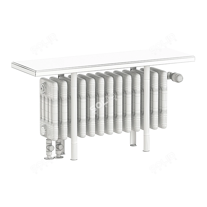 Comfort in Style: Zehnder Charleston Radiator 3D model image 2