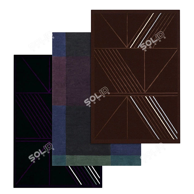 Luxury Carpet Set: High-Quality Textures 3D model image 1