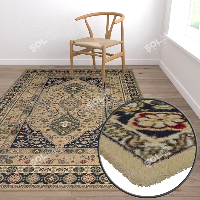 Luxury Carpets Set: High-Quality Textures for Close-up and Distance Shots 3D model image 5