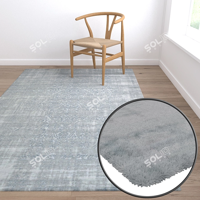 High-Quality Carpet Set for Interior Design 3D model image 5