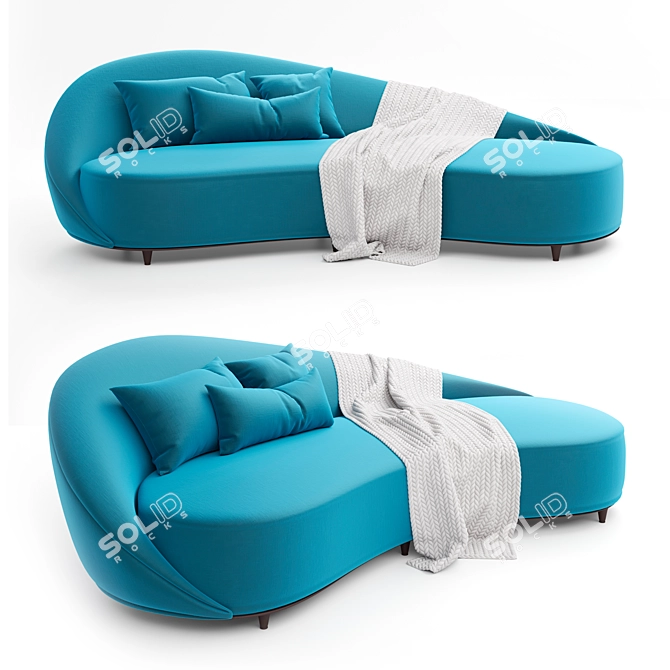 Modern Curve Sofa by Patrick Naggar 3D model image 1