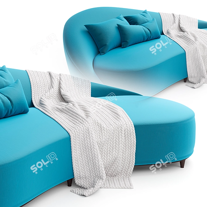 Modern Curve Sofa by Patrick Naggar 3D model image 2