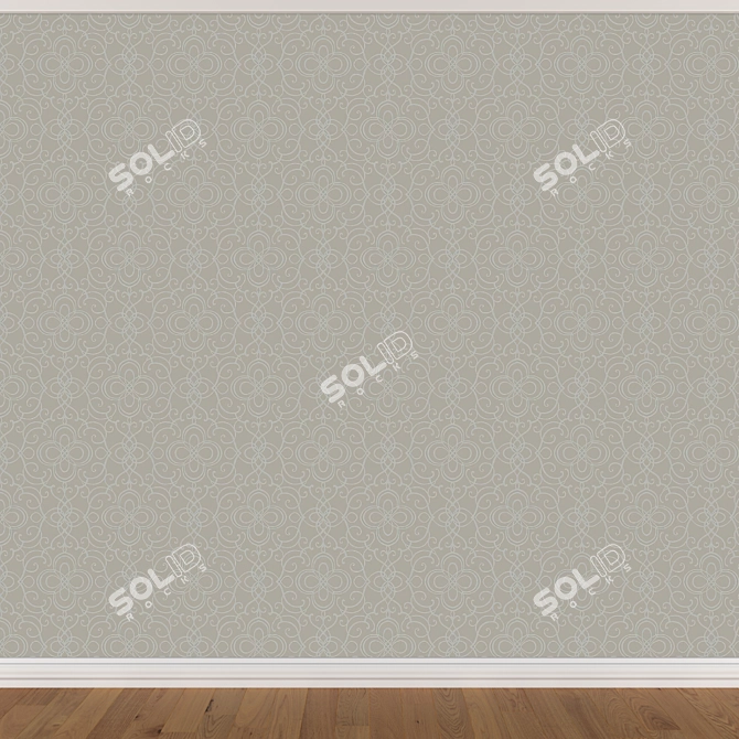 Title: Seamless Wallpaper Set - 3 Colors 3D model image 4