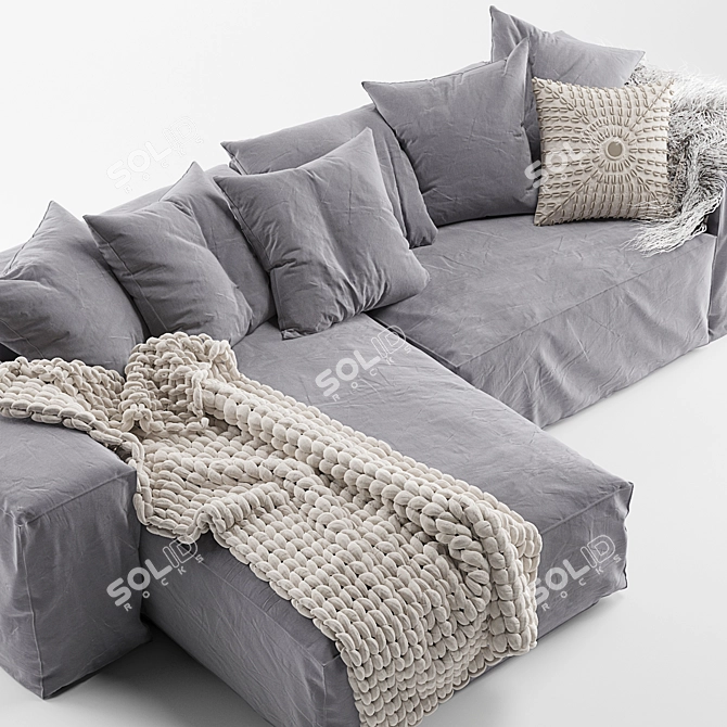 Hendrix 2-Seater Sofa: Uniqwa's Luxurious Statement Piece 3D model image 2