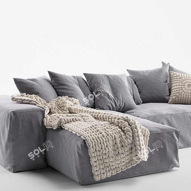Hendrix 2-Seater Sofa: Uniqwa's Luxurious Statement Piece 3D model image 4