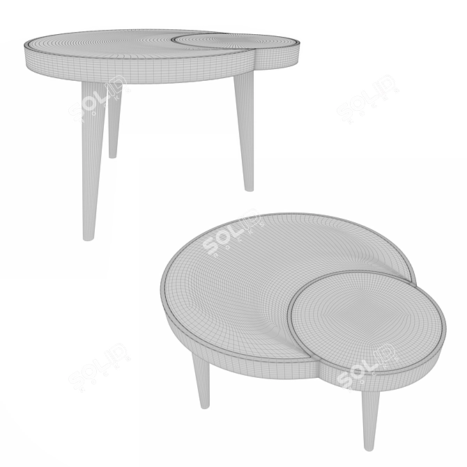 Sleek Esquisse End Table: Sacha Lakic Design 3D model image 2