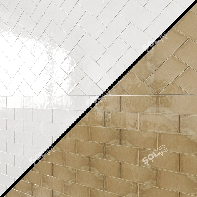 Cotswold Acqua 7*15: Vibrant Aqua Ceramic Tiles
Cotswold Bianco 7*15: 3D model image 2