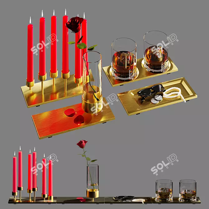 Buster Punch Decoration Set: Stylish Accents for Interior Design 3D model image 1