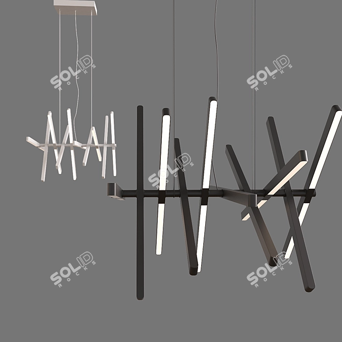 Sleek Scandinavian Pendant Lights 3D model image 2