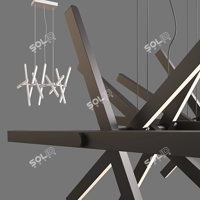 Sleek Scandinavian Pendant Lights 3D model image 3