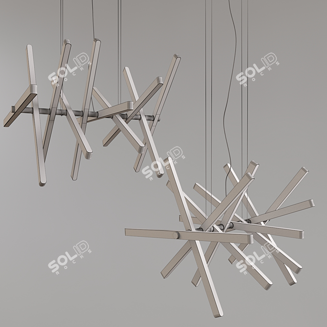 Sleek Scandinavian Pendant Lights 3D model image 5