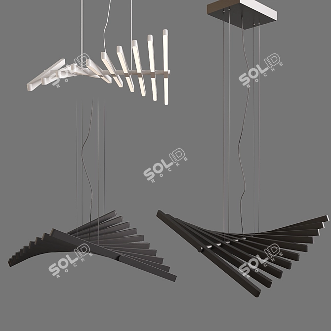 Scandinavian Chic Pendant Light 3D model image 2