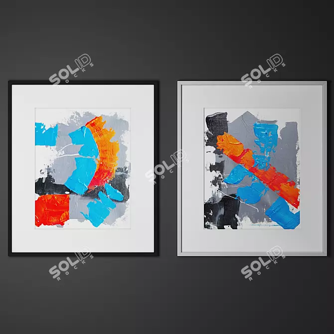 Abstract Art Picture Set 3D model image 1