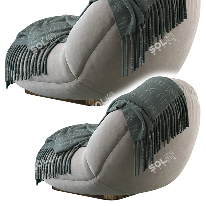 Pacha Lounge Chair: Stylish Comfort 3D model image 2