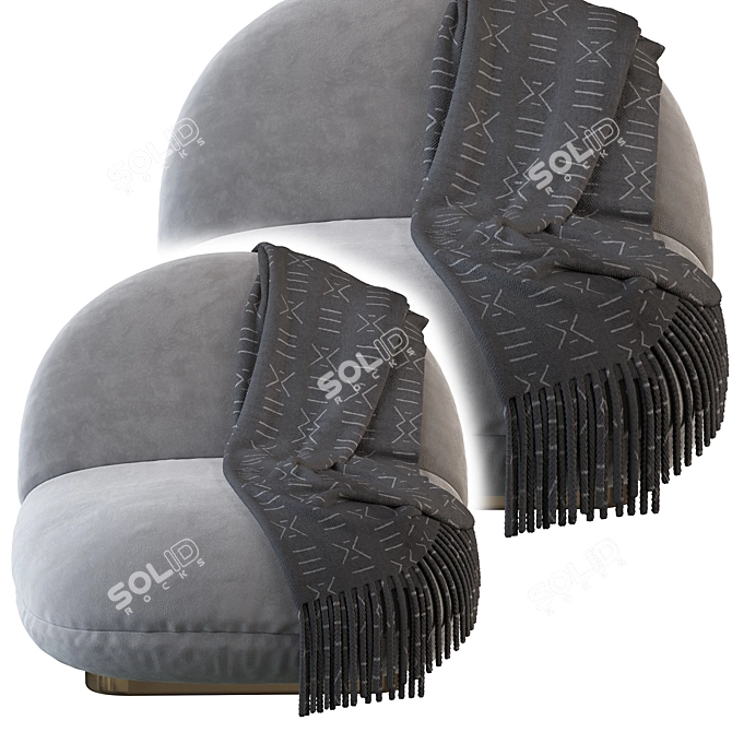 Pacha Lounge Chair: Stylish Comfort 3D model image 3