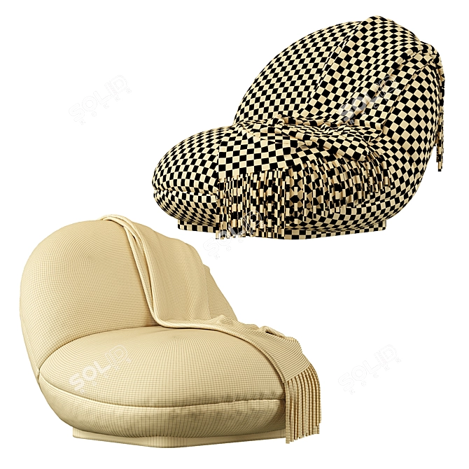 Pacha Lounge Chair: Stylish Comfort 3D model image 4