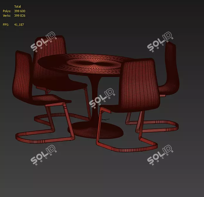 Anita Dining Set: Elegance and Comfort 3D model image 2