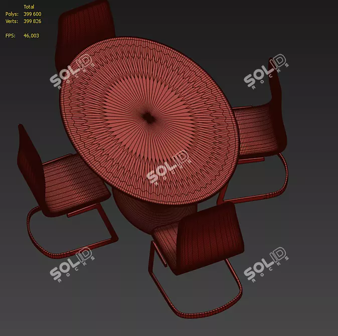 Anita Dining Set: Elegance and Comfort 3D model image 3