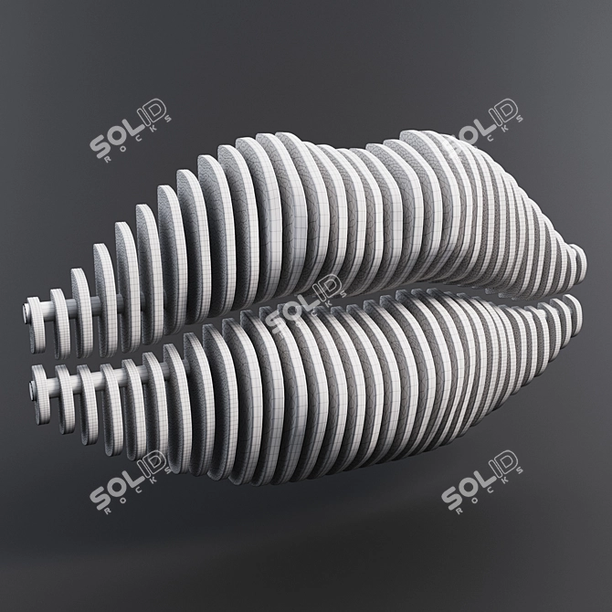 Lip-shaped Decorative Hanger 3D model image 2