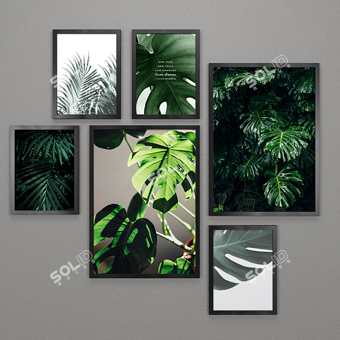 IKEA Frames Set: RIBBA, SILVERHOJDEN, LOMVIKEN 3D model image 3