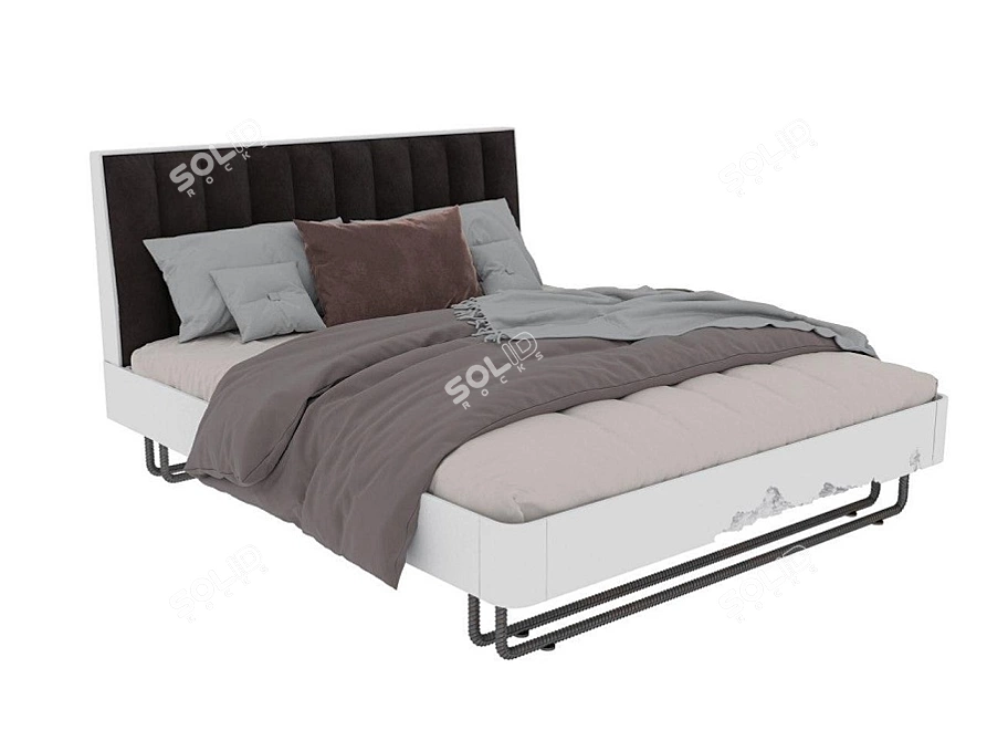 Title: Rebel Stone Bed 3D model image 2