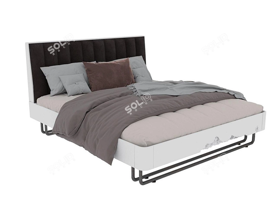 Title: Rebel Stone Bed 3D model image 6