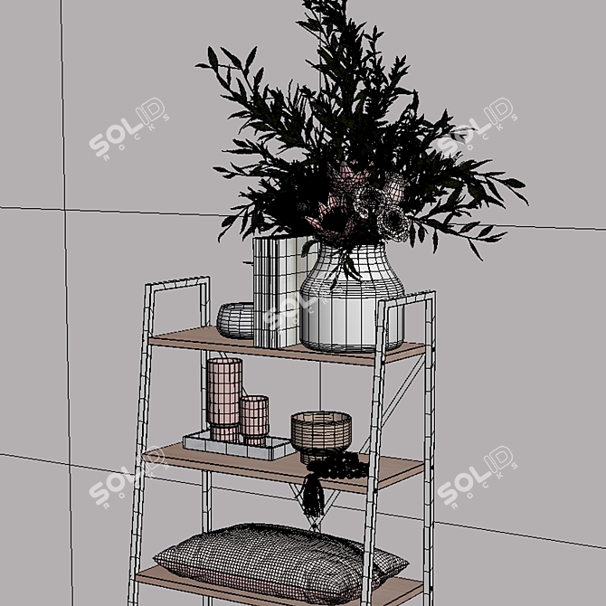 Nordic Blossom Decor Set 3D model image 5