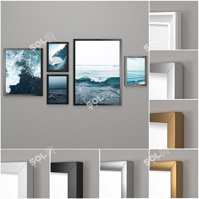 Modern Minimalist IKEA Picture Frames Set 3D model image 1