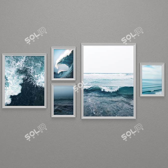 Modern Minimalist IKEA Picture Frames Set 3D model image 3