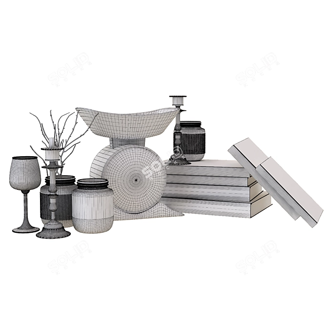 Elegant Decor 2-Piece Set 3D model image 4