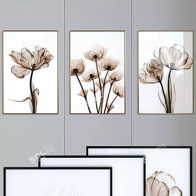 Beautiful Canvas Art with Frame 3D model image 1