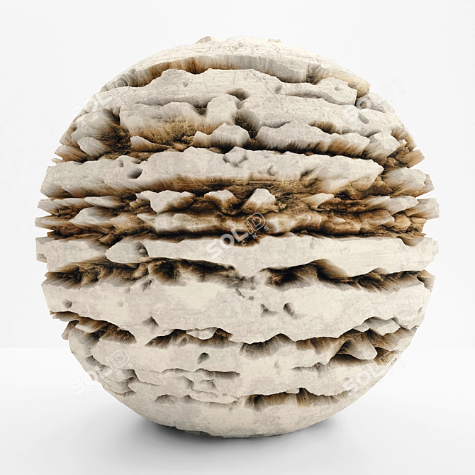 Pure White Rocks: 4K VRAY Material 3D model image 1