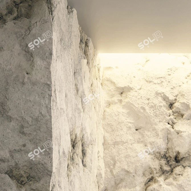 Pure White PBR Rock: VRay Material 3D model image 3