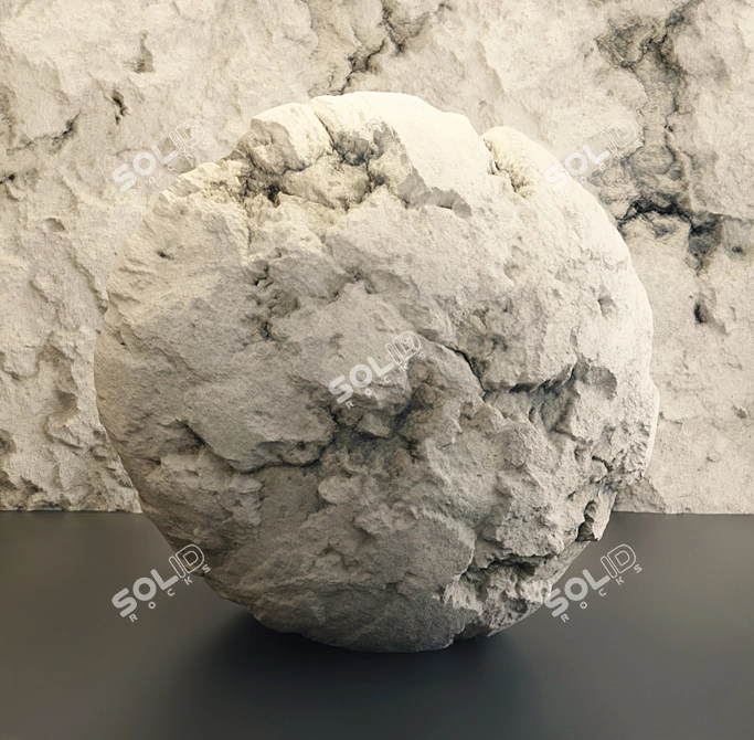 Pure White PBR Rock: VRay Material 3D model image 4