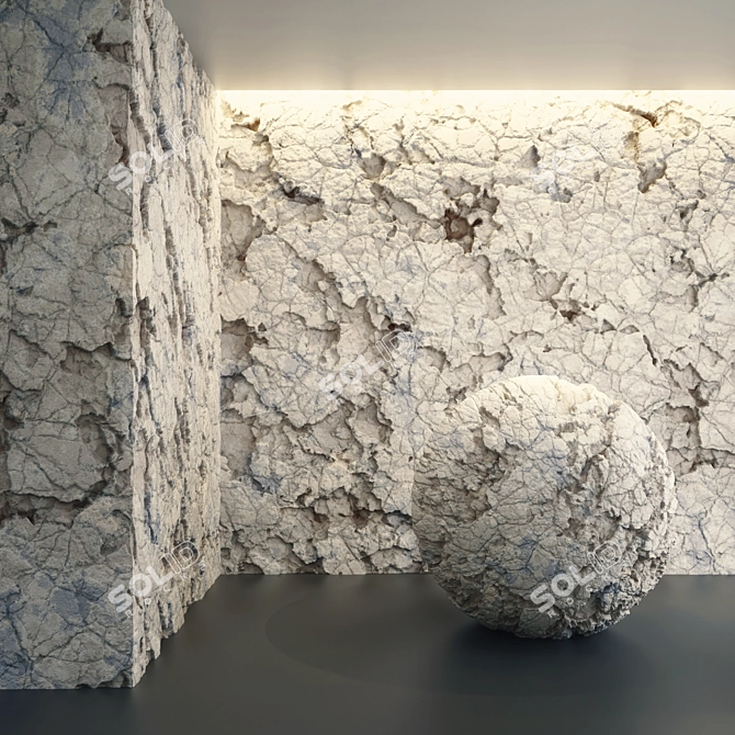 White Rock 07 - VRay PBR Material 3D model image 2