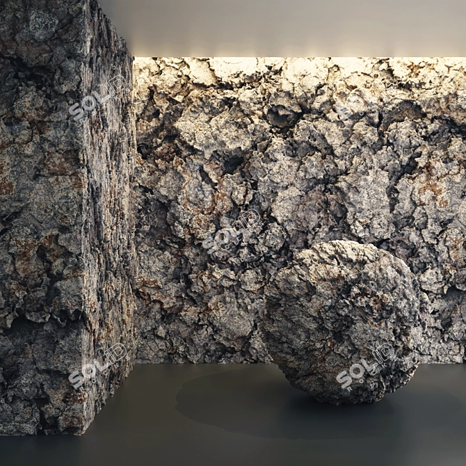 PBR White Rocks: VRAY Material 3D model image 2