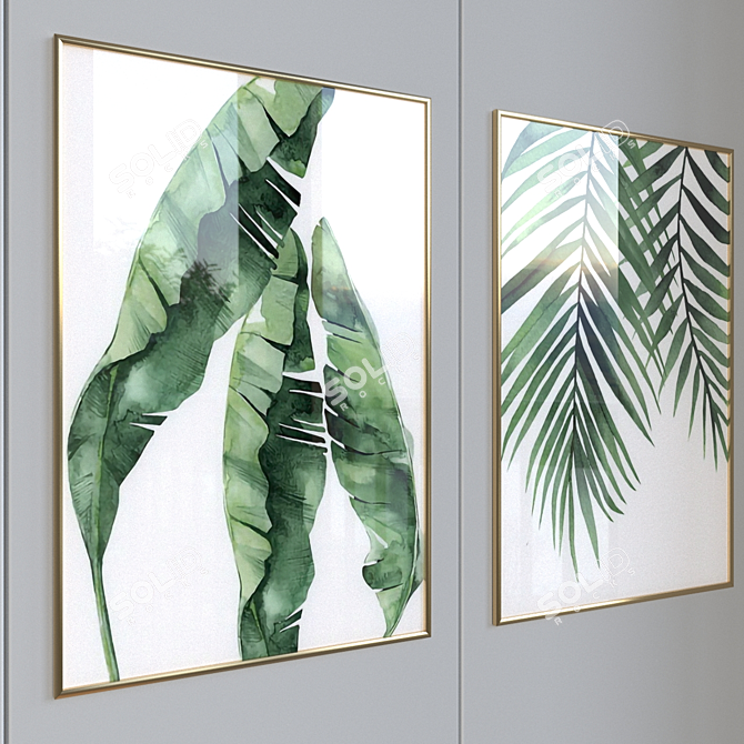 Elegant Canvas Print with Frame 3D model image 3
