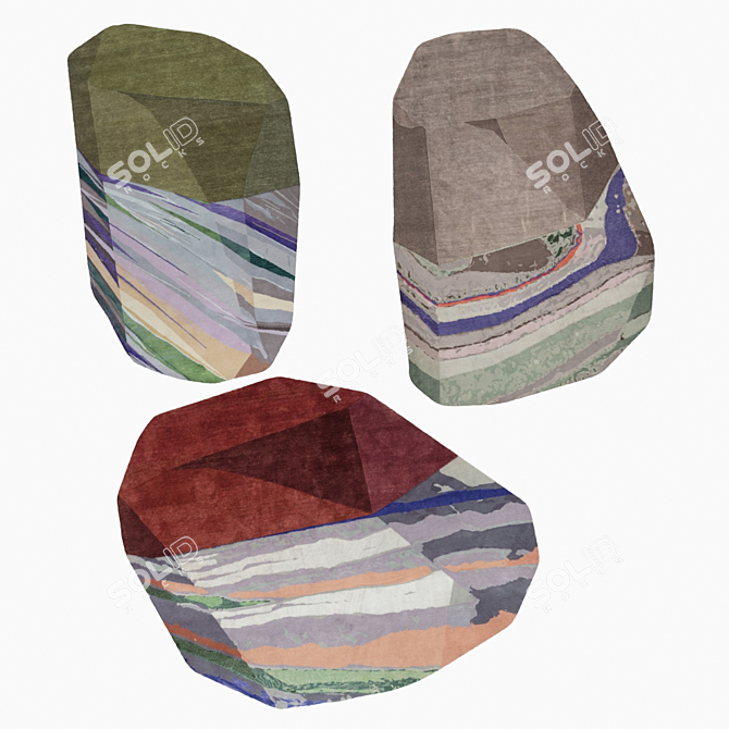 Artistic Fordite Carpets by cc-tapis 3D model image 1