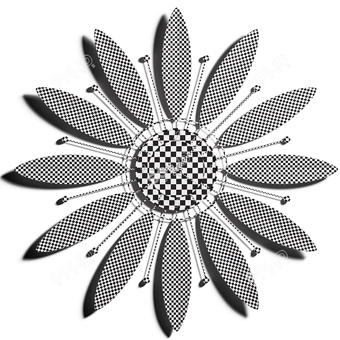 Radiant Sunflower Wall Decor 3D model image 4