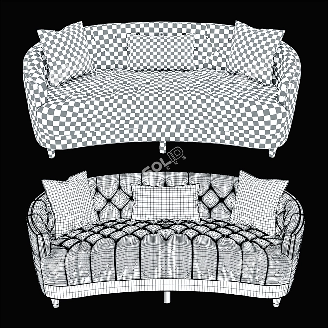 Elegant Caracole Classic Sofa 3D model image 5