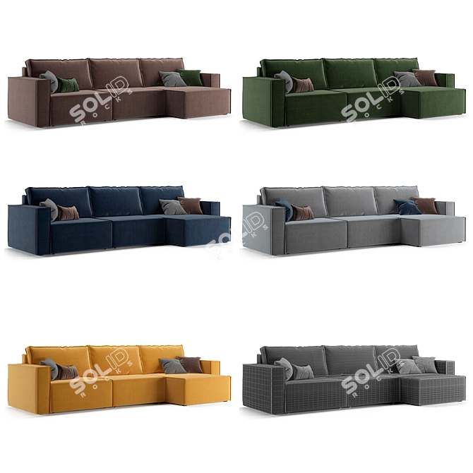 Loft Corner Sofa - Endless Comfort 3D model image 2