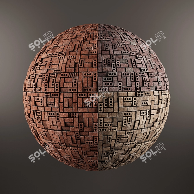 4K Brick-17 Material - 3 Colors, Seamless 3D model image 2