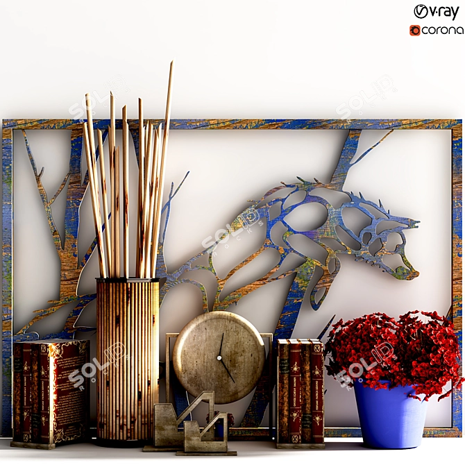 Elegant Decorative Set 2015 3D model image 1